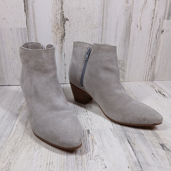 Coconuts By Matisse Margarita Gray Suede Pointed Toe Ankle Booties #1020 - Picture 5 of 12